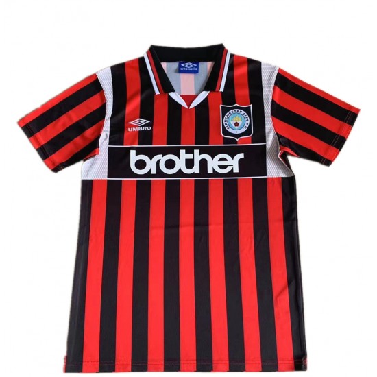 Camisola Manchester City Retro Equipamento Segundo 1996 Manga Curta